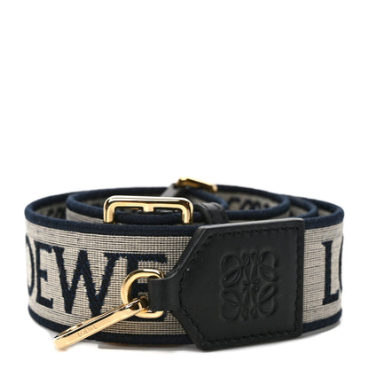 Loewe Calfskin Jacquard Anagram Strap Navy Black 1 of 6
