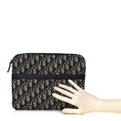 Christian Dior Oblique Pouch Clutch Blue 2 of 8