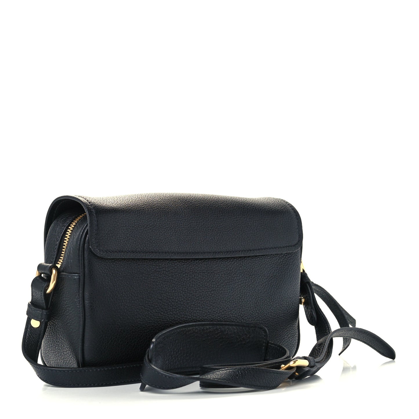 Vitello Daino Flap Crossbody Black