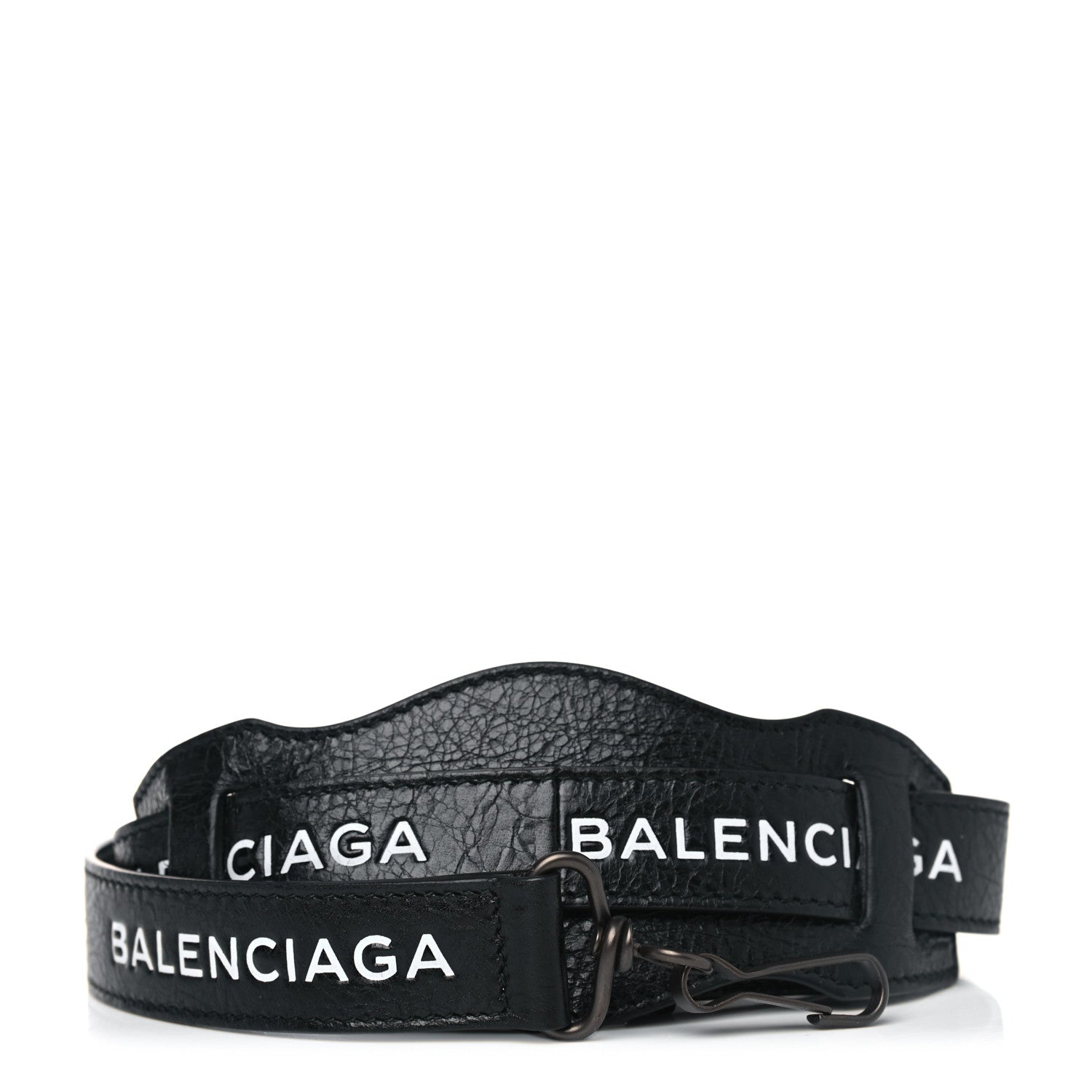 Balenciaga Agneau Classic Hardware Logo Shoulder Strap Black 1 of 4