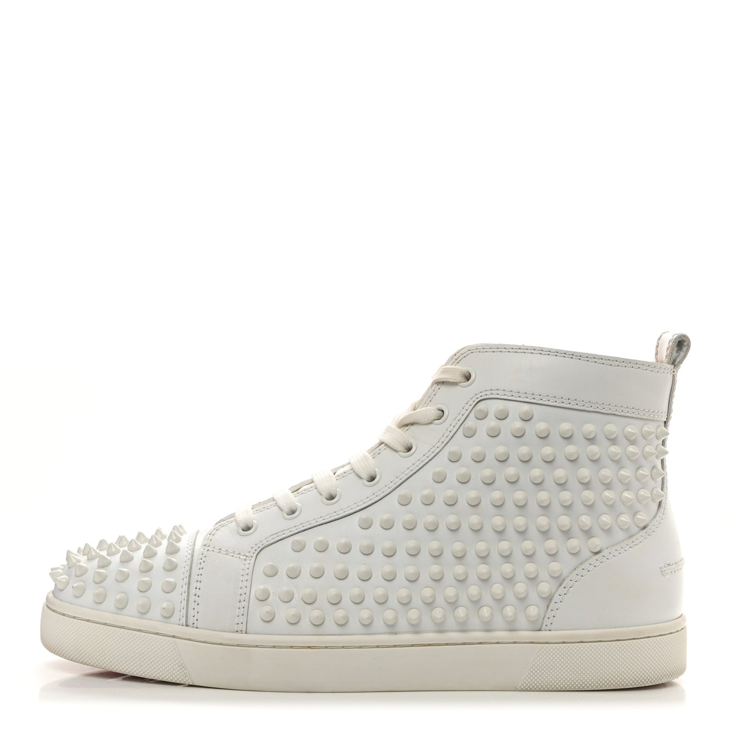 Calfskin Louis Spikes Flat Sneakers 44 White 42.5 White