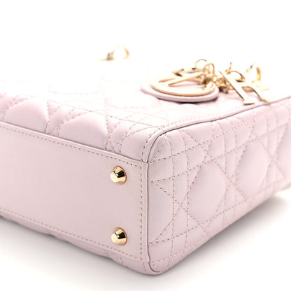 Christian Dior Metallic Lambskin Cannage Mini Lady Dior Lotus 9 of 9