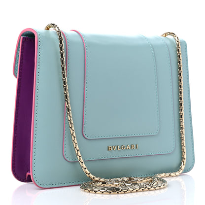 Bulgari Calfskin Serpenti Forever Crossbody Bag Light Blue 4 of 10