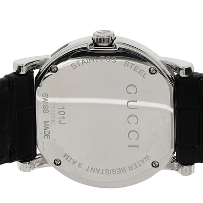 Gucci Stainless Steel Alligator 36mm G-Round Quartz Watch Black 4 of 5
