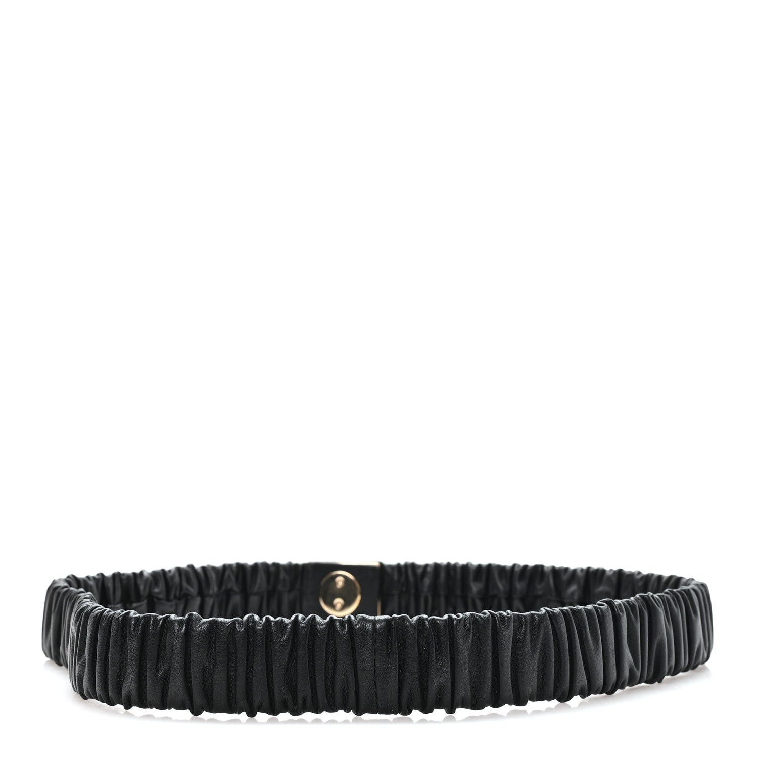 Chanel Lambskin Ruched Turn Lock CC Belt 80 32 Black 2 of 4