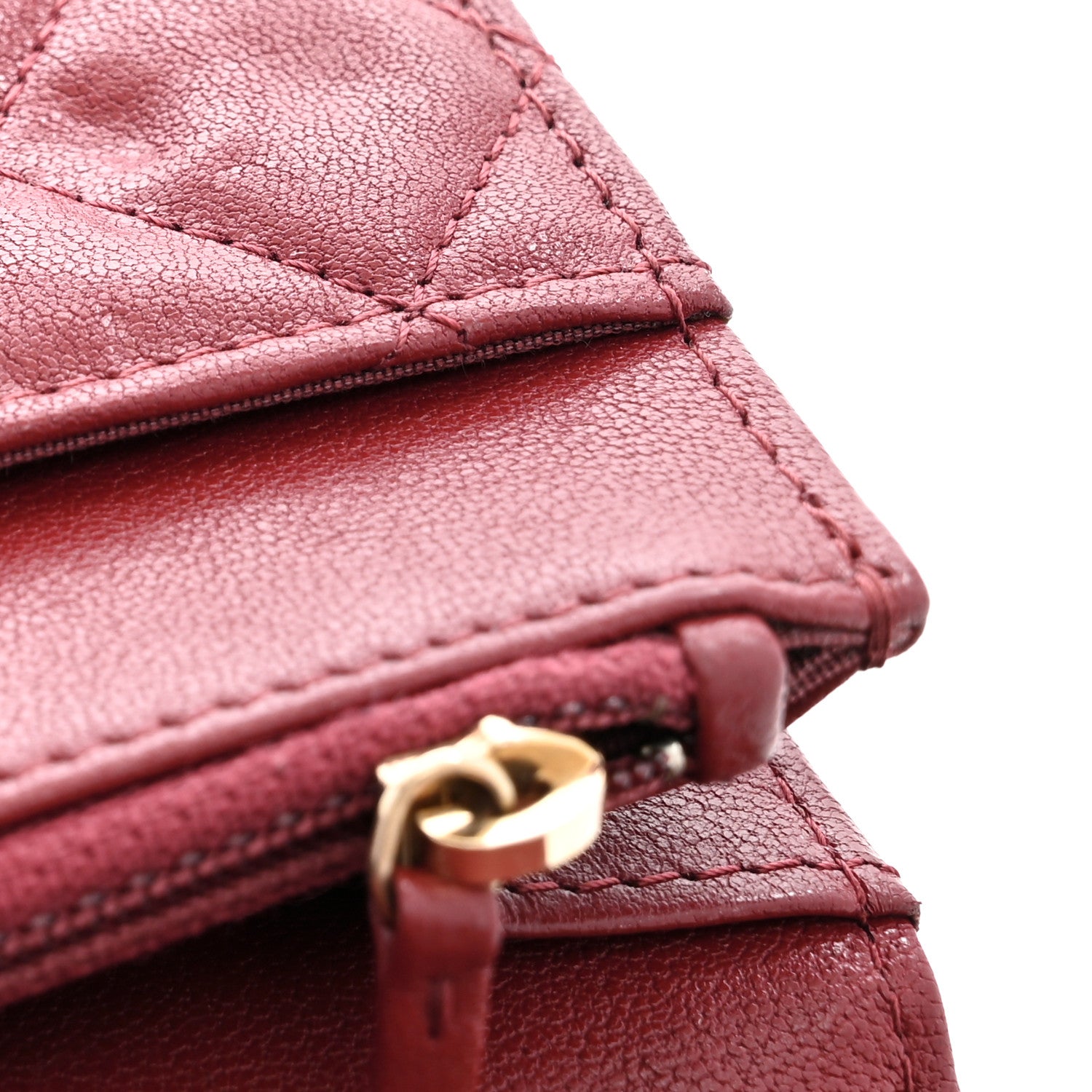 Chanel Lambskin Quilted Infinity Wallet On Chain WOC Burgundy 14 of 16