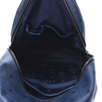 MCM Visetos Stark Medium Backpack Navy Blue 4 of 15