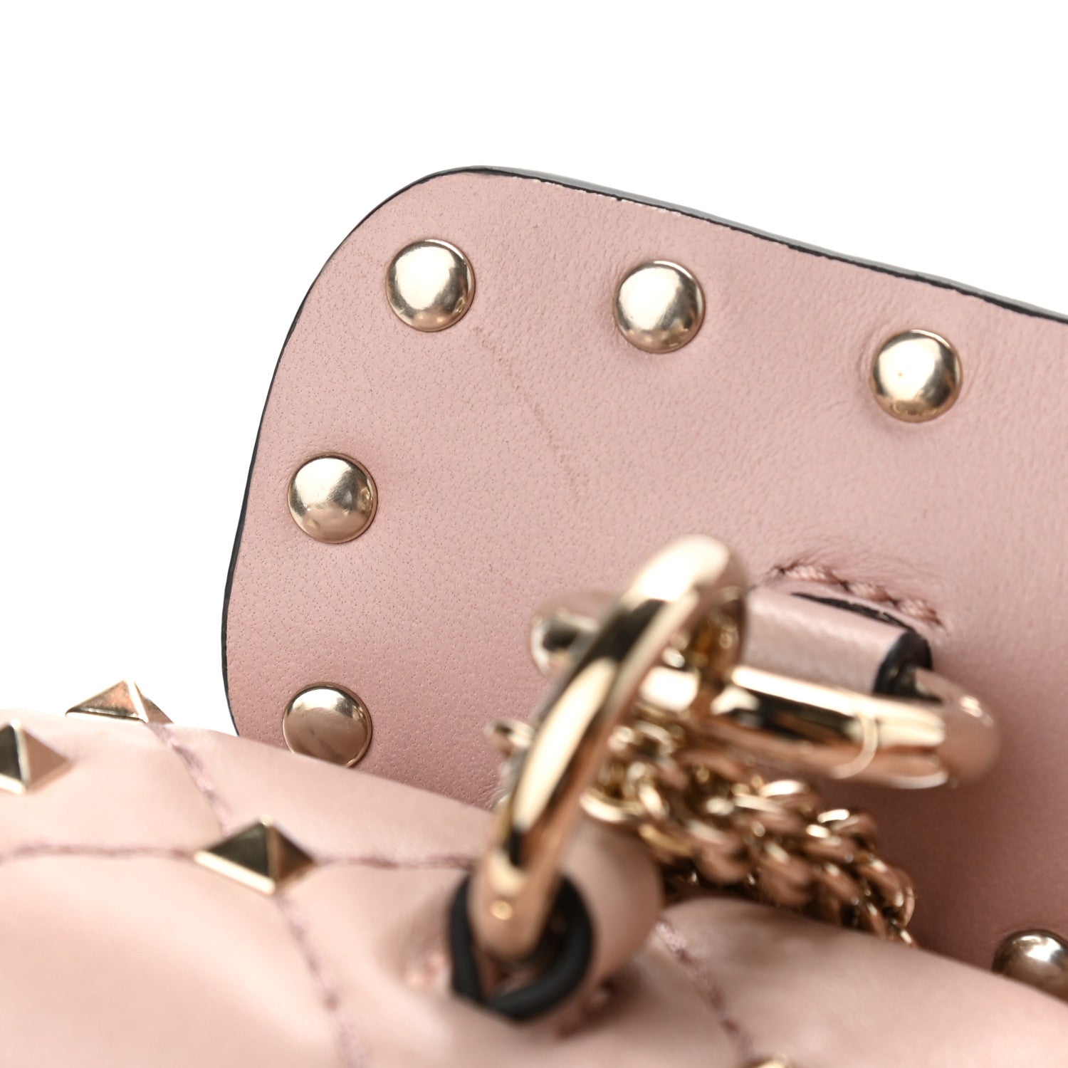 Valentino Garavani Nappa Small Rockstud Spike Shoulder Bag Water Rose 10 of 10