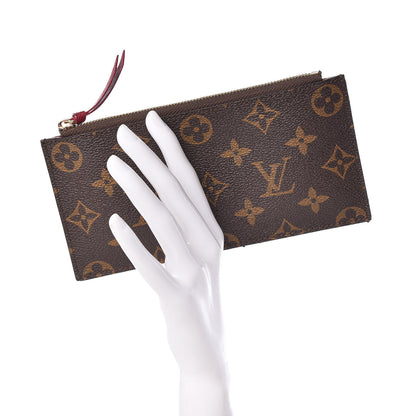Louis Vuitton Monogram Felicie Chain Wallet Zippered Insert Fuchsia 2 of 8