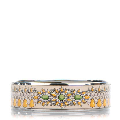 Hermes Enamel Printed Wide Parures Des Maharajas Bracelet 70 1 of 7