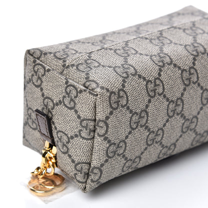 Gucci Soft GG Supreme Monogram Calfskin Small Ophidia Cosmetic Case Beige Ebony New Acero 7 of 9