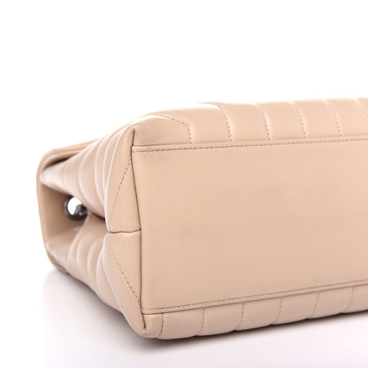 Saint Laurent Calfskin Y Quilted Monogram Medium Loulou Chain Satchel Nude Powder 9 of 12