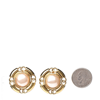 Chanel Pearl Clip On Earrings Gold 2 of 5