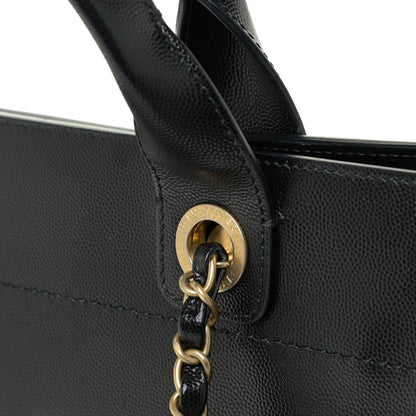 Chanel Caviar Small Studded Deauville Tote Black 15 of 17