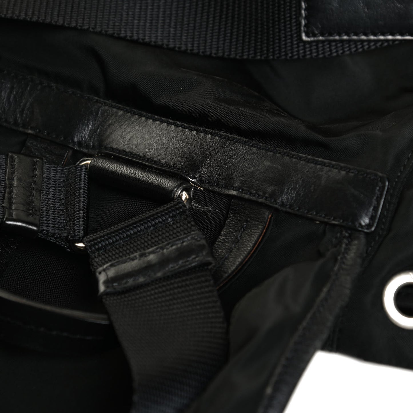 Tessuto Nylon Vitello Backpack Black
