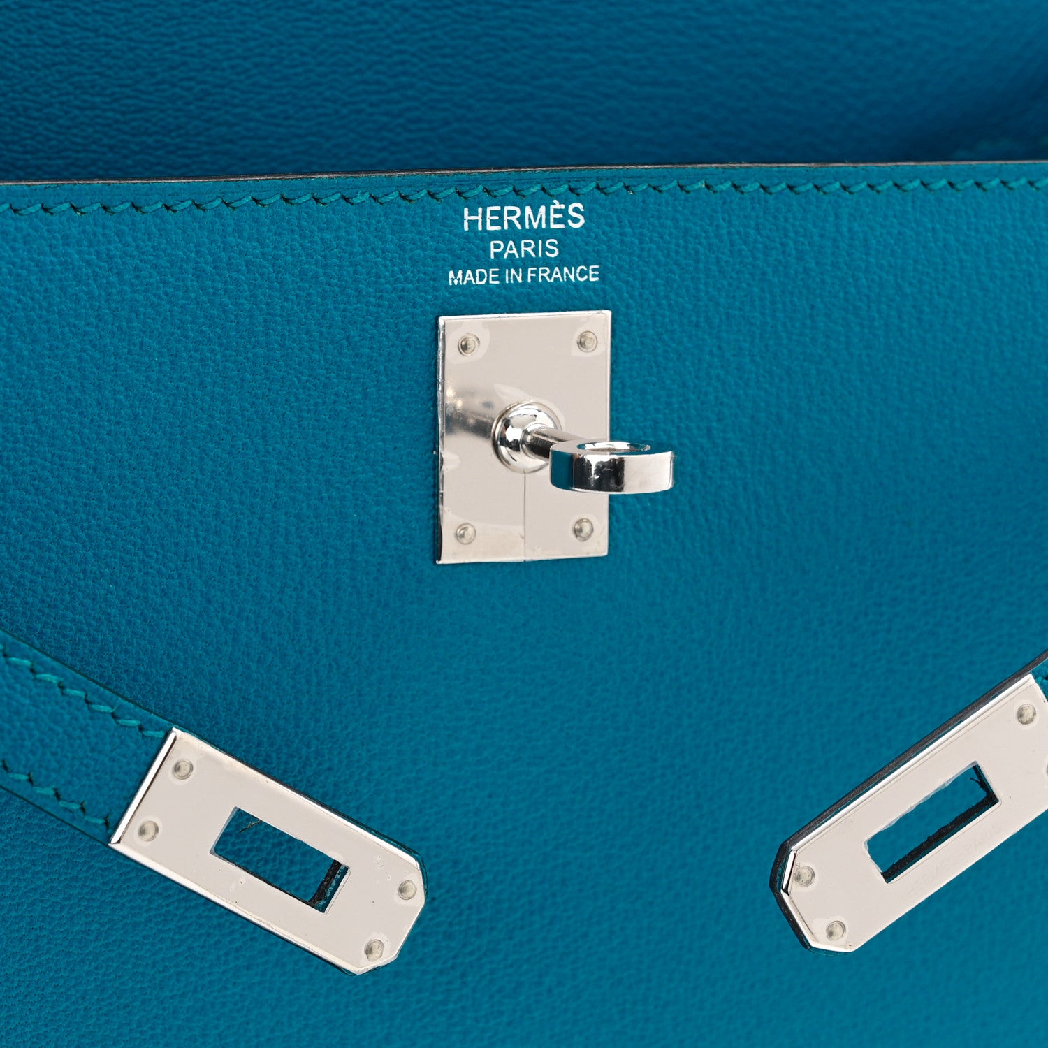 Hermes Chevre Mysore Kelly Sellier 25 Turquoise 6 of 14