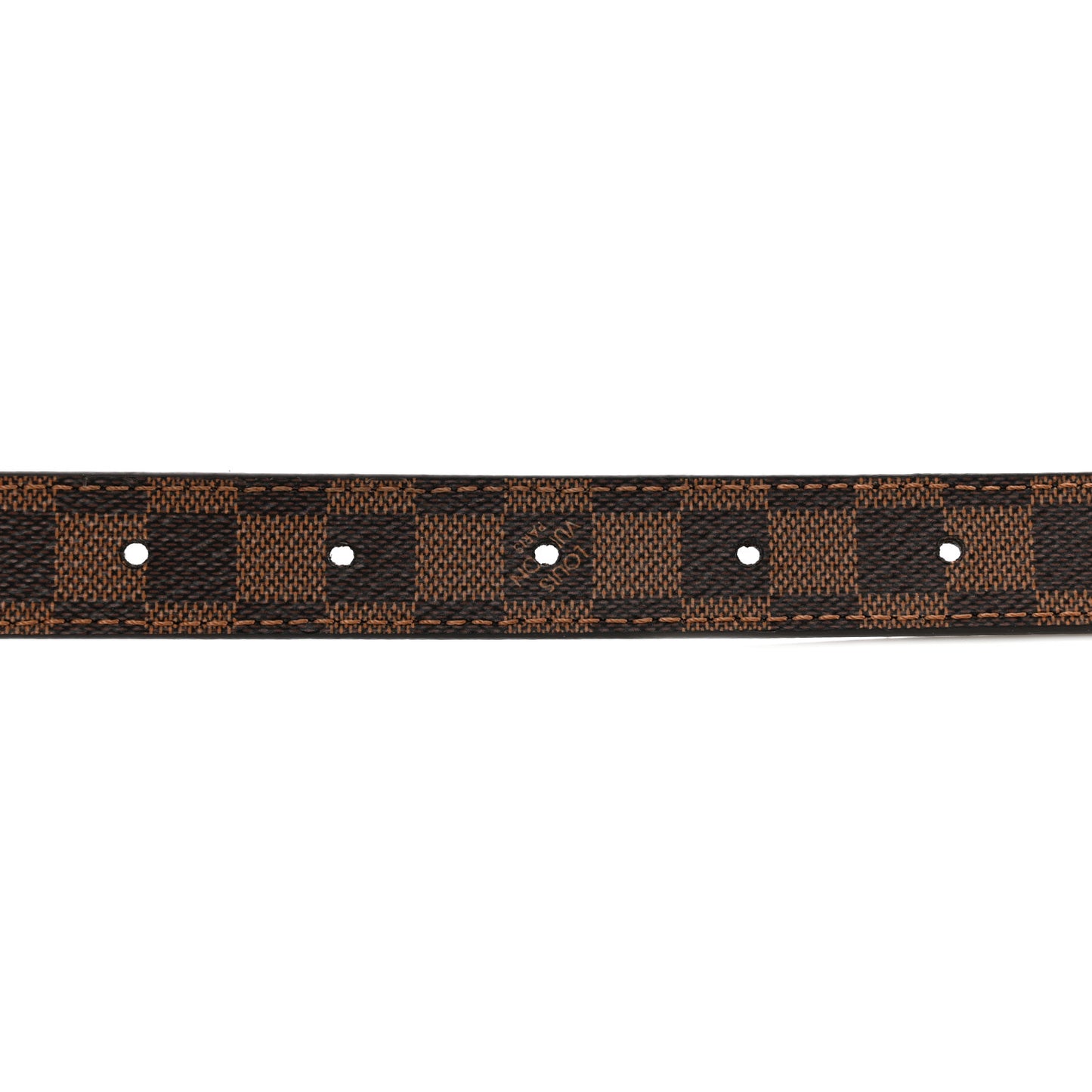 LOUIS VUITTON Mini Damier Ebene 25mm LV Initiales Belt 80 32