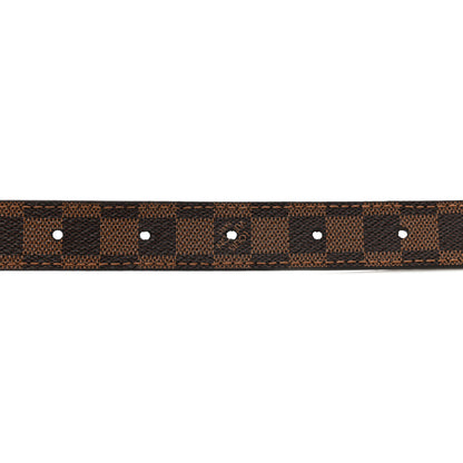 Louis Vuitton LOUIS VUITTON Mini Damier Ebene 25mm LV Initiales Belt 80 32 3 of 7