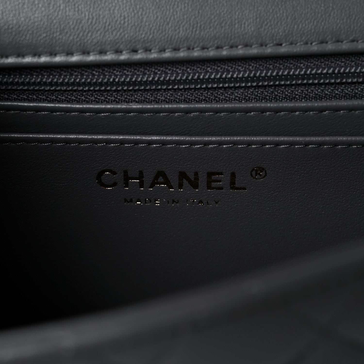 Chanel Lambskin Quilted Mini Top Handle Rectangular Flap Dark Grey 8 of 11