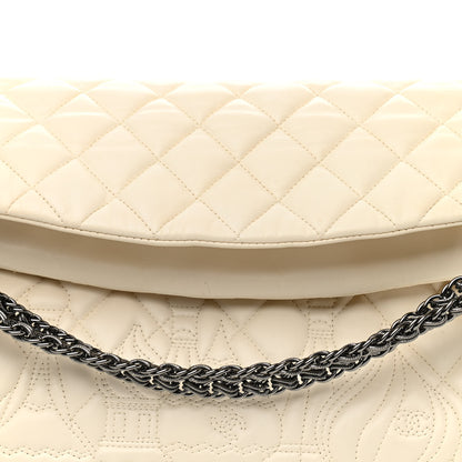 Chanel Lambskin Quilted Large Paris Moscou Red Square Bag Beige 8 of 11