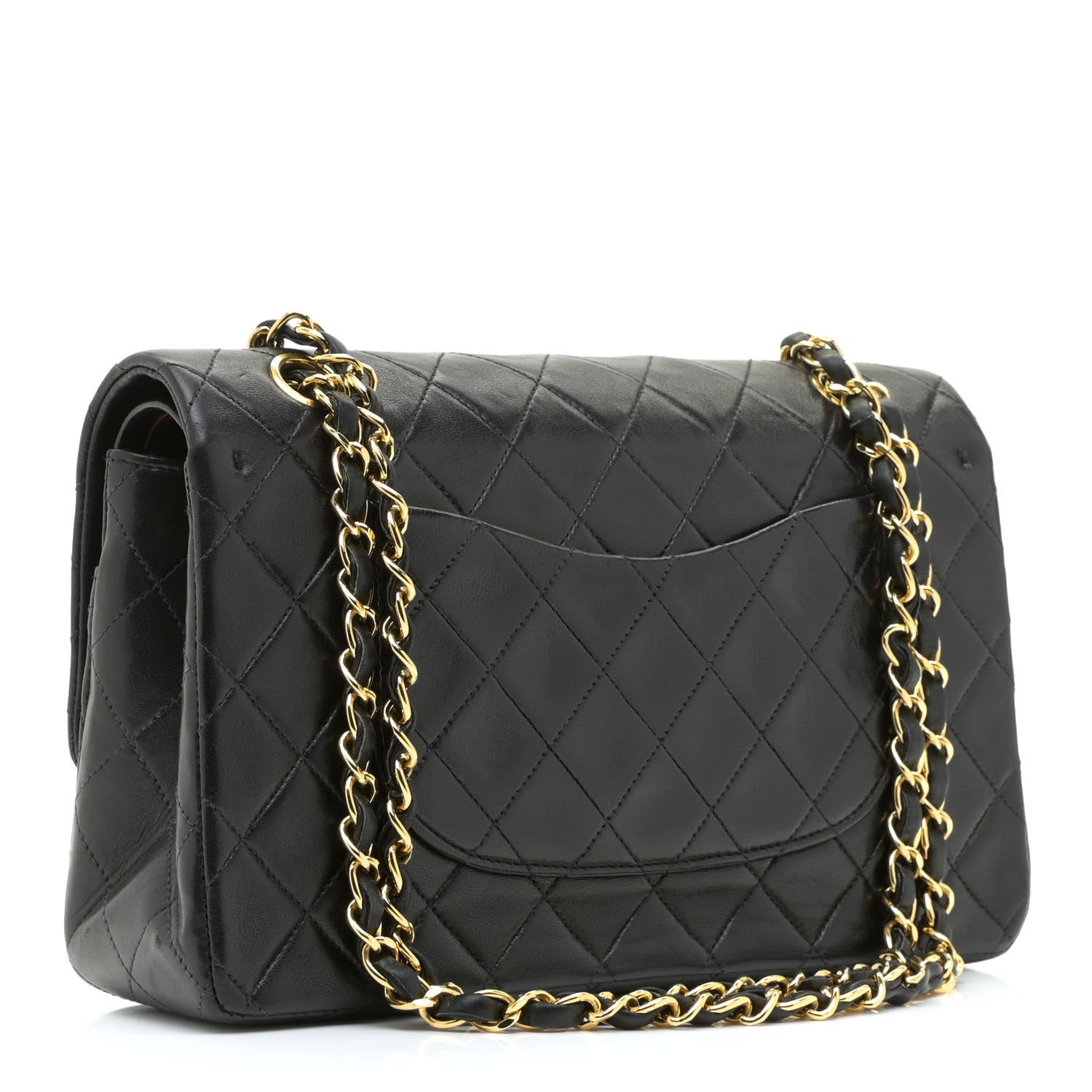 Chanel Lambskin Quilted Medium Double Flap Black 6 of 17