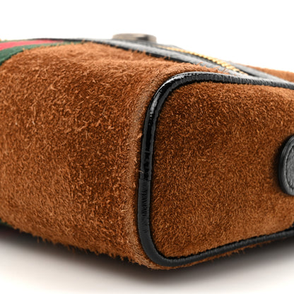 Gucci Suede Small Ophidia Belt Bag 85 34 Brown 8 of 12