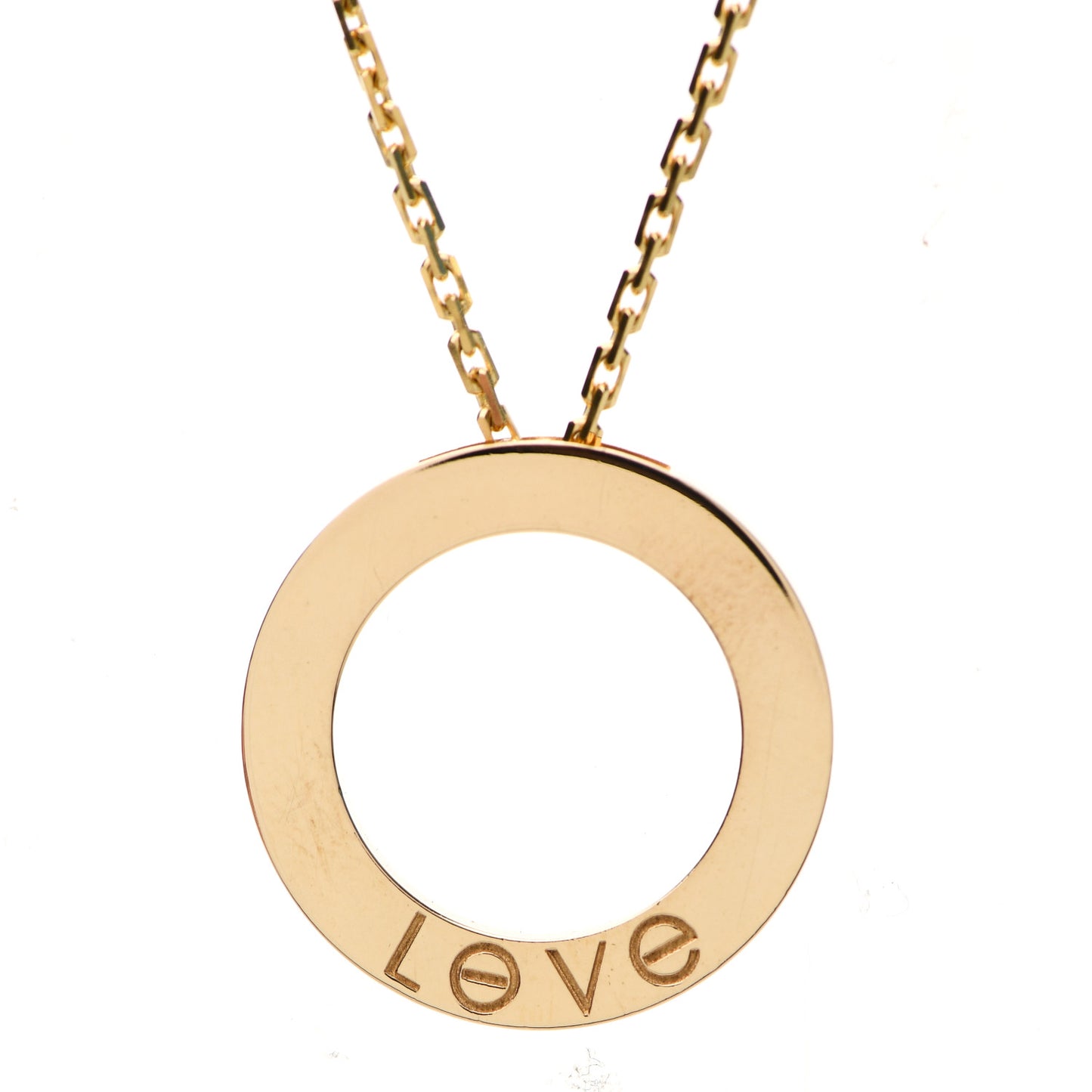 18K Yellow Gold LOVE Pendant Necklace
