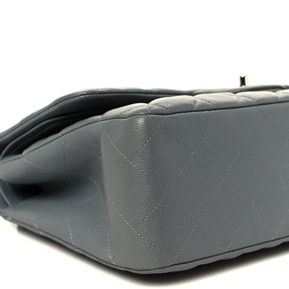 Chanel Caviar Quilted Jumbo Double Flap Grey 10 of 11