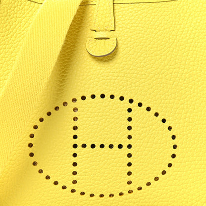Hermes Taurillon Clemence Evelyne TPM Lime 8 of 10