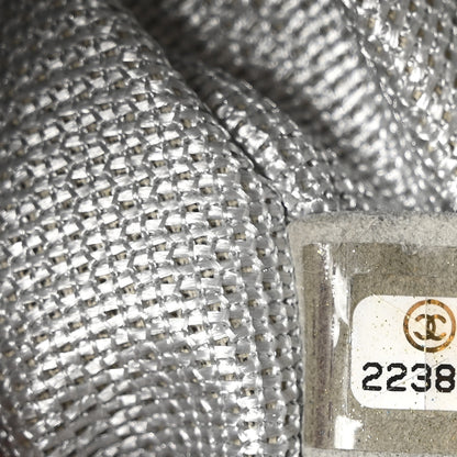 Chanel Metallic Calfskin Quilted XXL Travel Flap Bag Silver 7 of 10