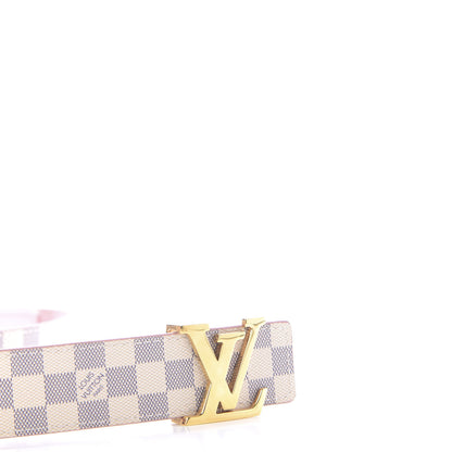 Louis Vuitton Damier Azur LV Initiales 32mm Belt 90 36 Rose Ballerine 6 of 7