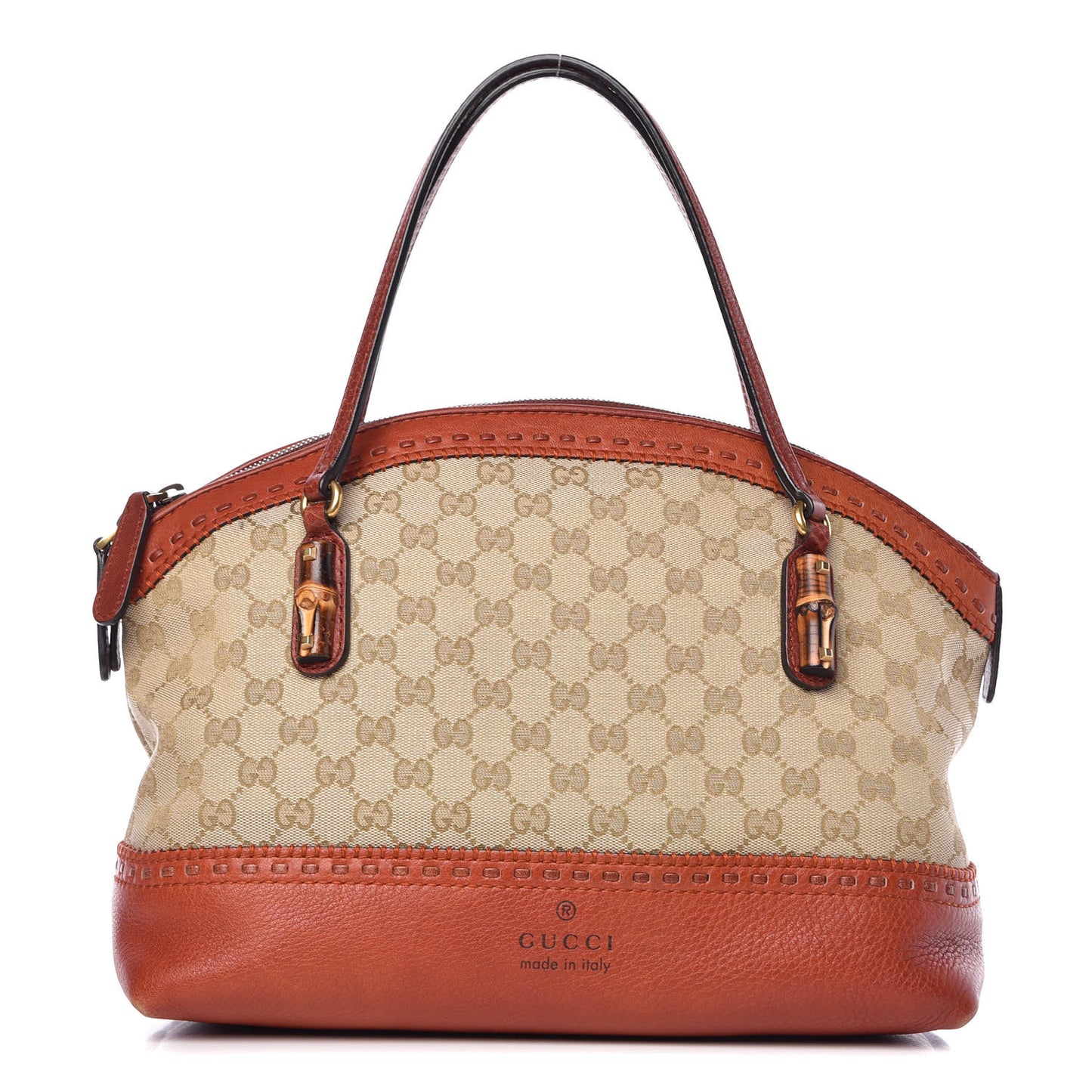 Monogram Laidback Crafty Dome Satchel Orange