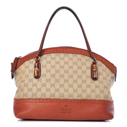 Gucci Monogram Laidback Crafty Dome Satchel Orange 1 of 12