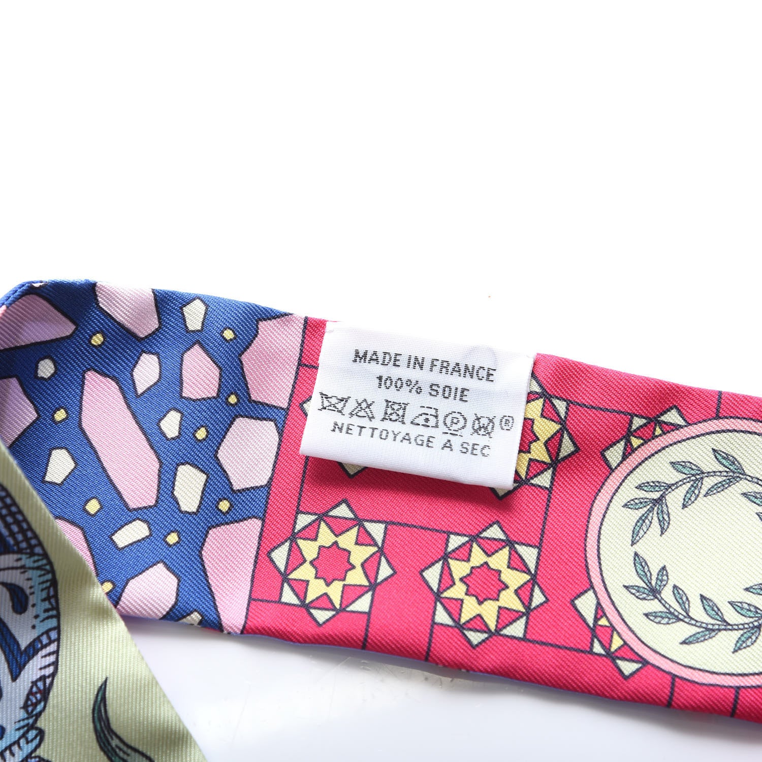 Hermes Silk La Dance Des Amazones Twilly Bleu Roy Vert Jaune 2 of 3