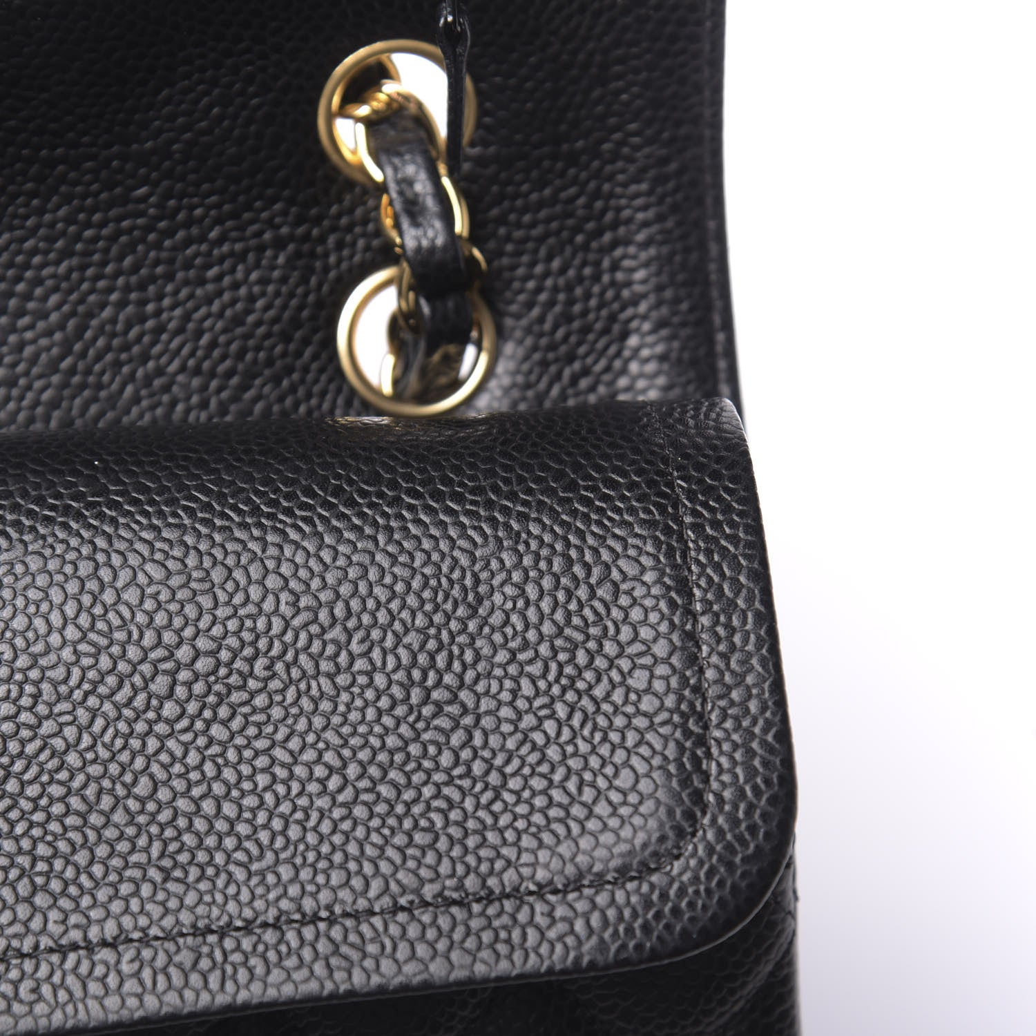 Chanel Caviar Quilted Medium Double Flap Black 17 of 21