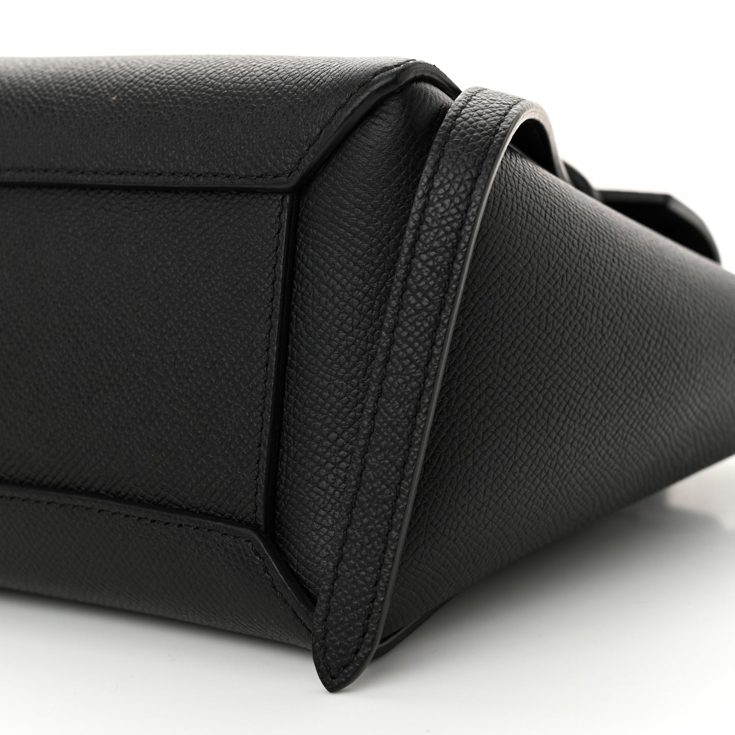 Grained Calfskin Nano Belt Bag Black