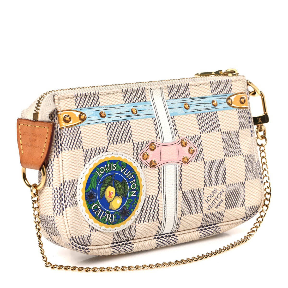 Louis Vuitton Damier Azur Summer Trunks Capri Mini Pochette Accessories 3 of 7