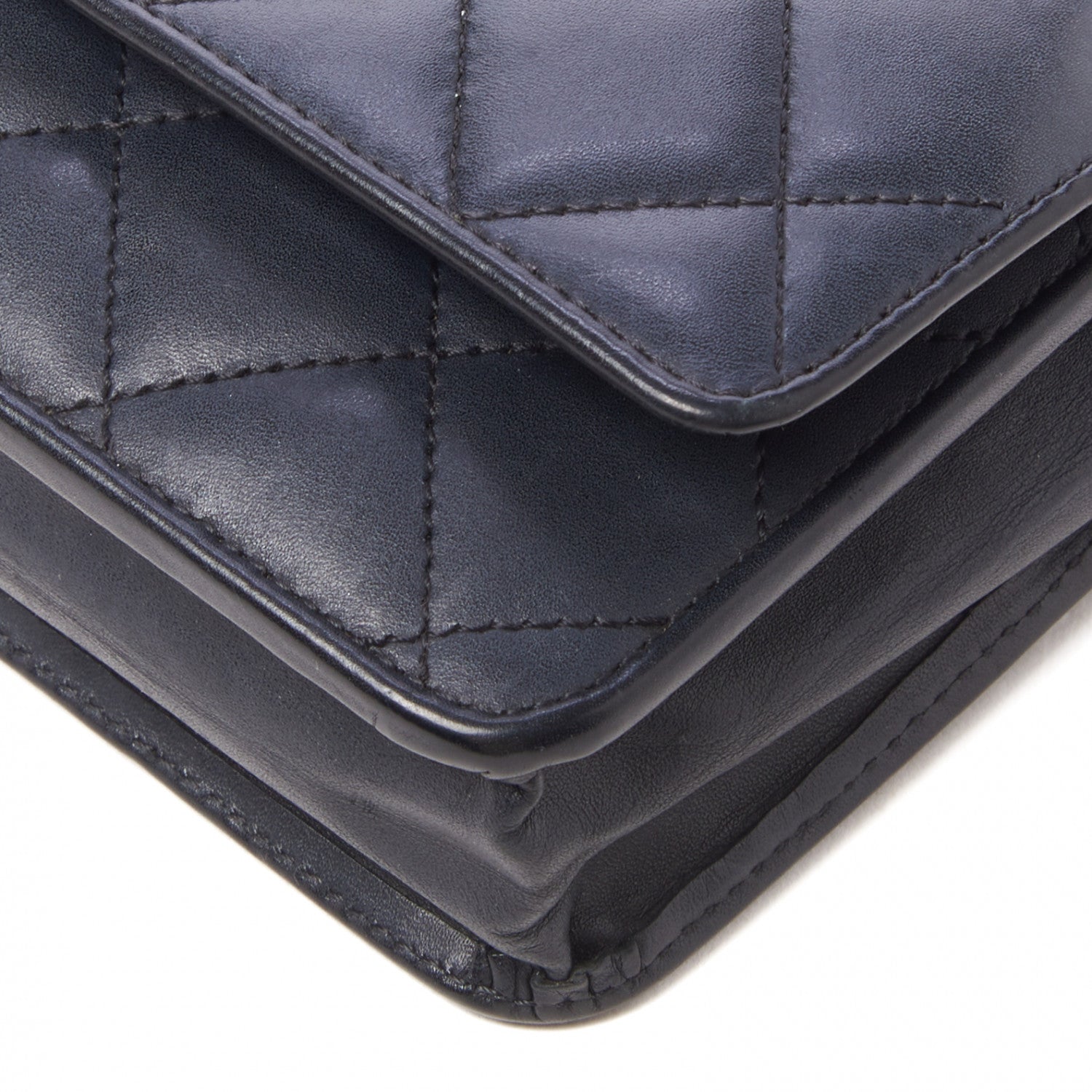 Chanel Calfskin Quilted Cambon Wallet On Chain WOC Black 7 of 10