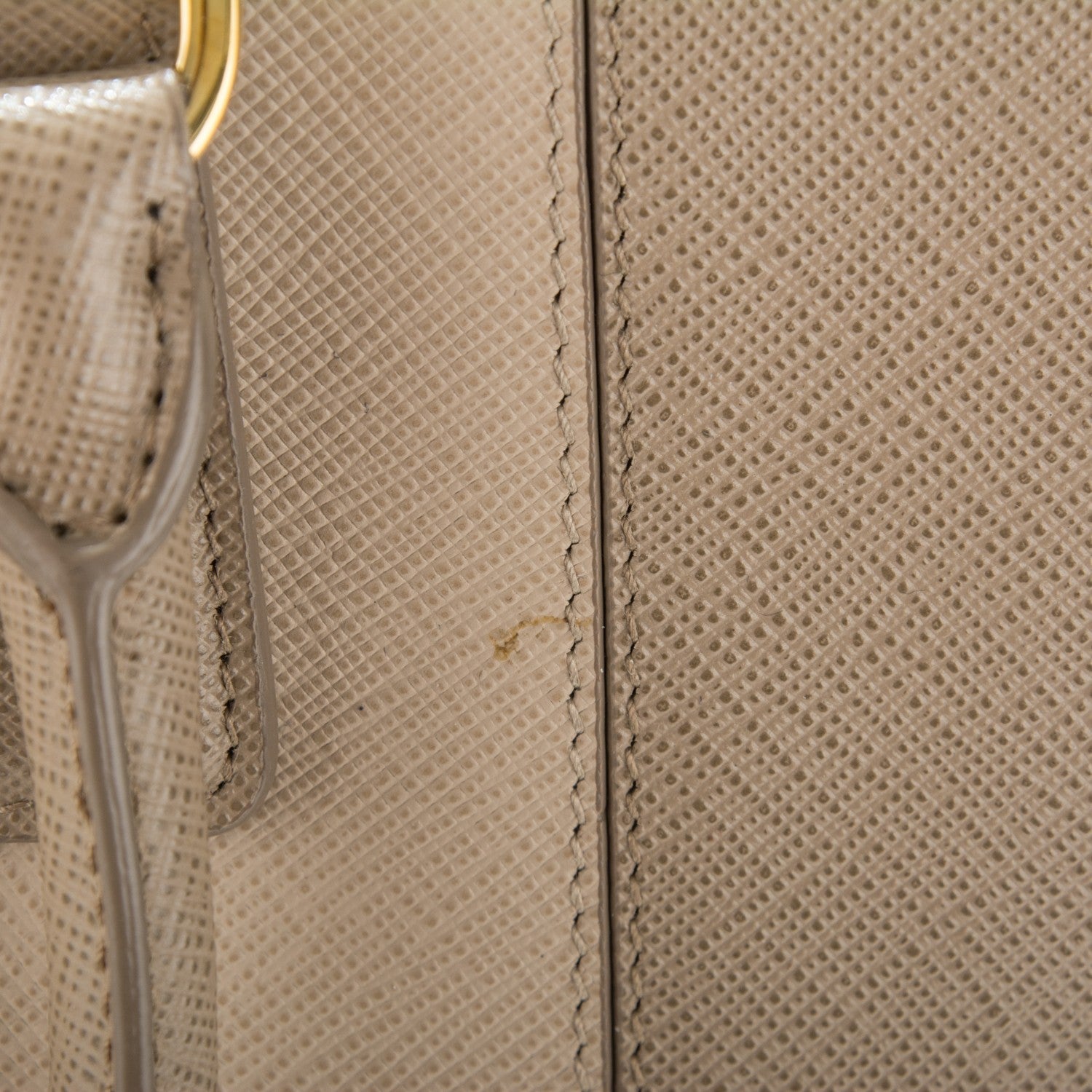 Prada Saffiano Lux Colorblock Medium Galleria Double Zip Tote Cammeo Argilla 9 of 9