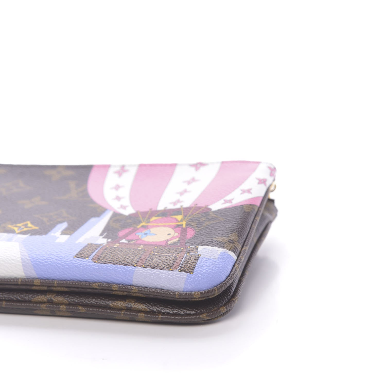 Louis Vuitton Monogram 2019 Christmas Animation Double Zip Pochette 9 of 10