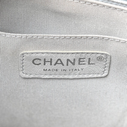 Chanel Iridescent Calfskin Chevron Quilted Small Urban Spirit Backpack Silver 6 of 13
