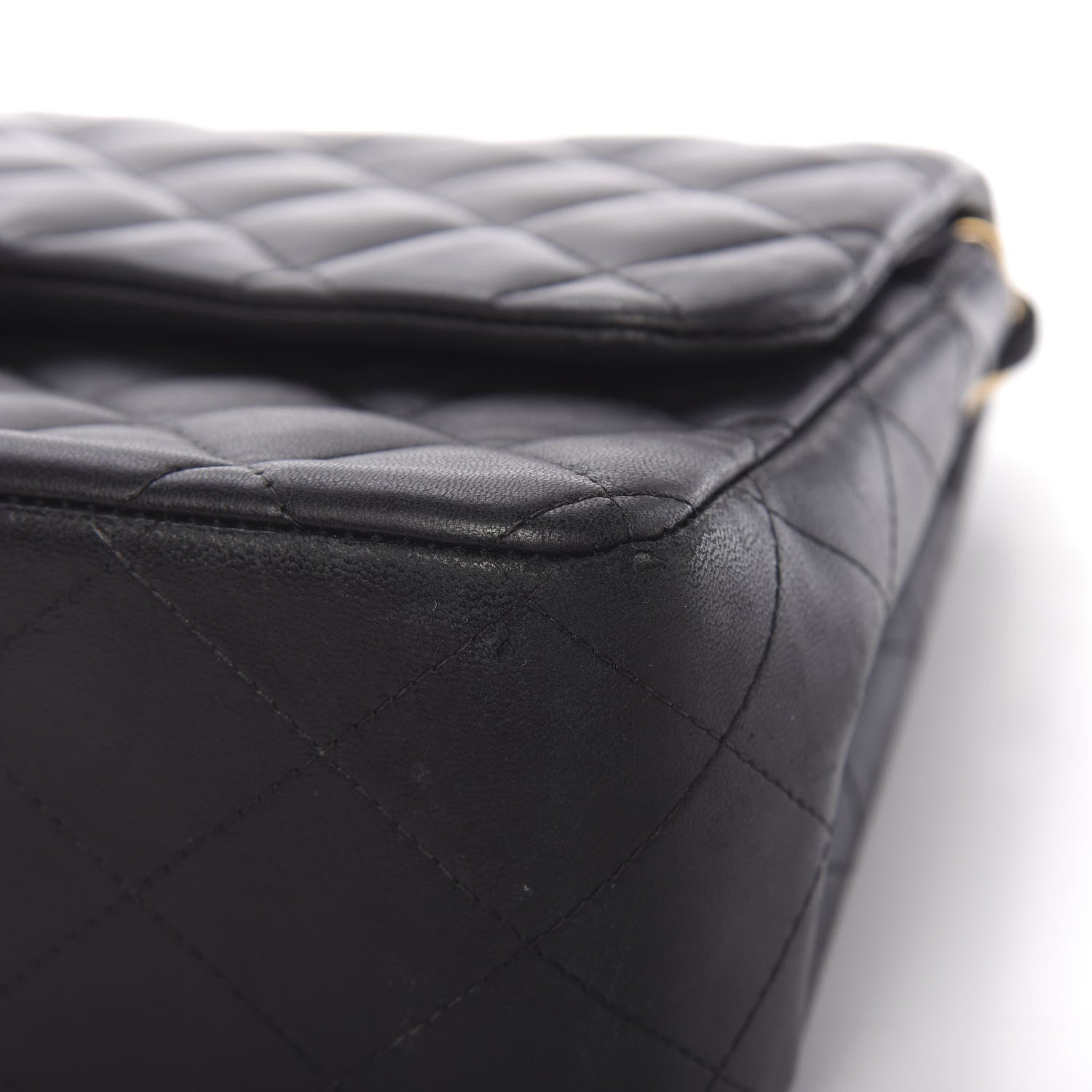 Chanel Lambskin Quilted Jumbo Double Flap Black 10 of 19