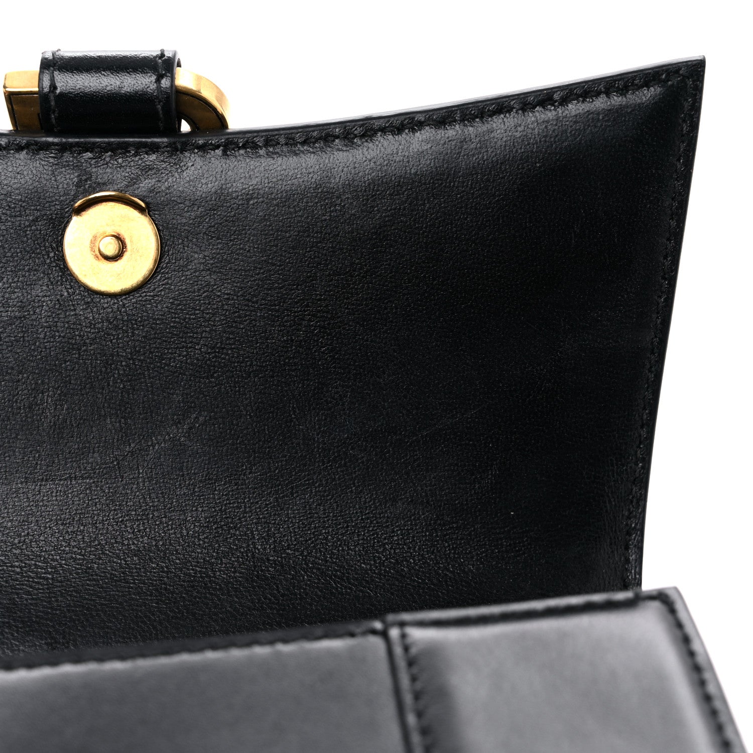 Balenciaga Shiny Box Calfskin Hourglass Top Handle Bag XS Black 12 of 16