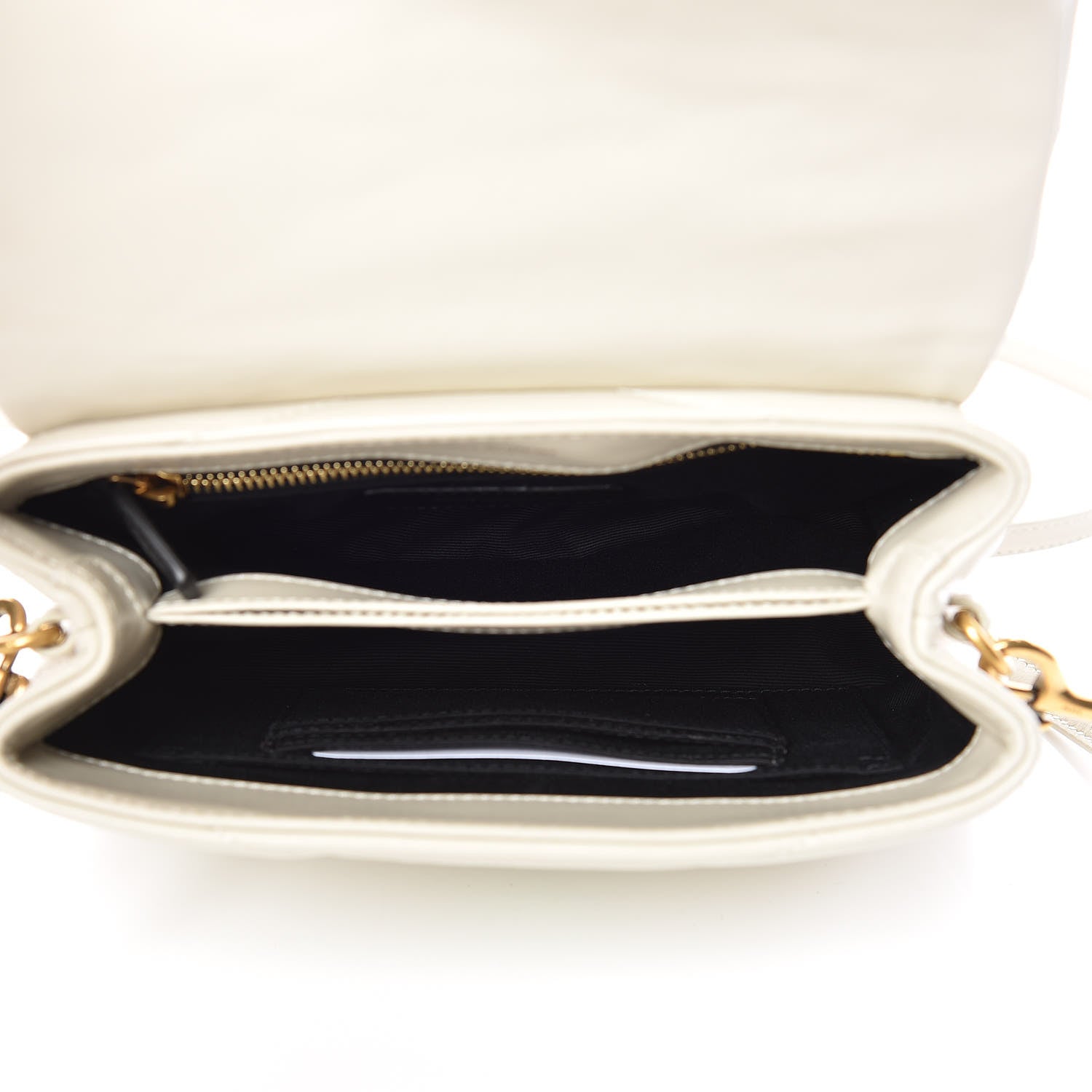 Saint Laurent Calfskin Y Quilted Monogram Toy Loulou Crossbody Bag Crema Soft 5 of 8