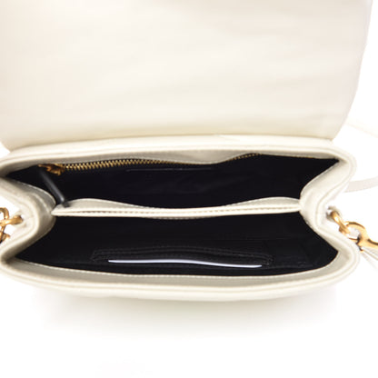 Saint Laurent Calfskin Y Quilted Monogram Toy Loulou Crossbody Bag Crema Soft 5 of 8