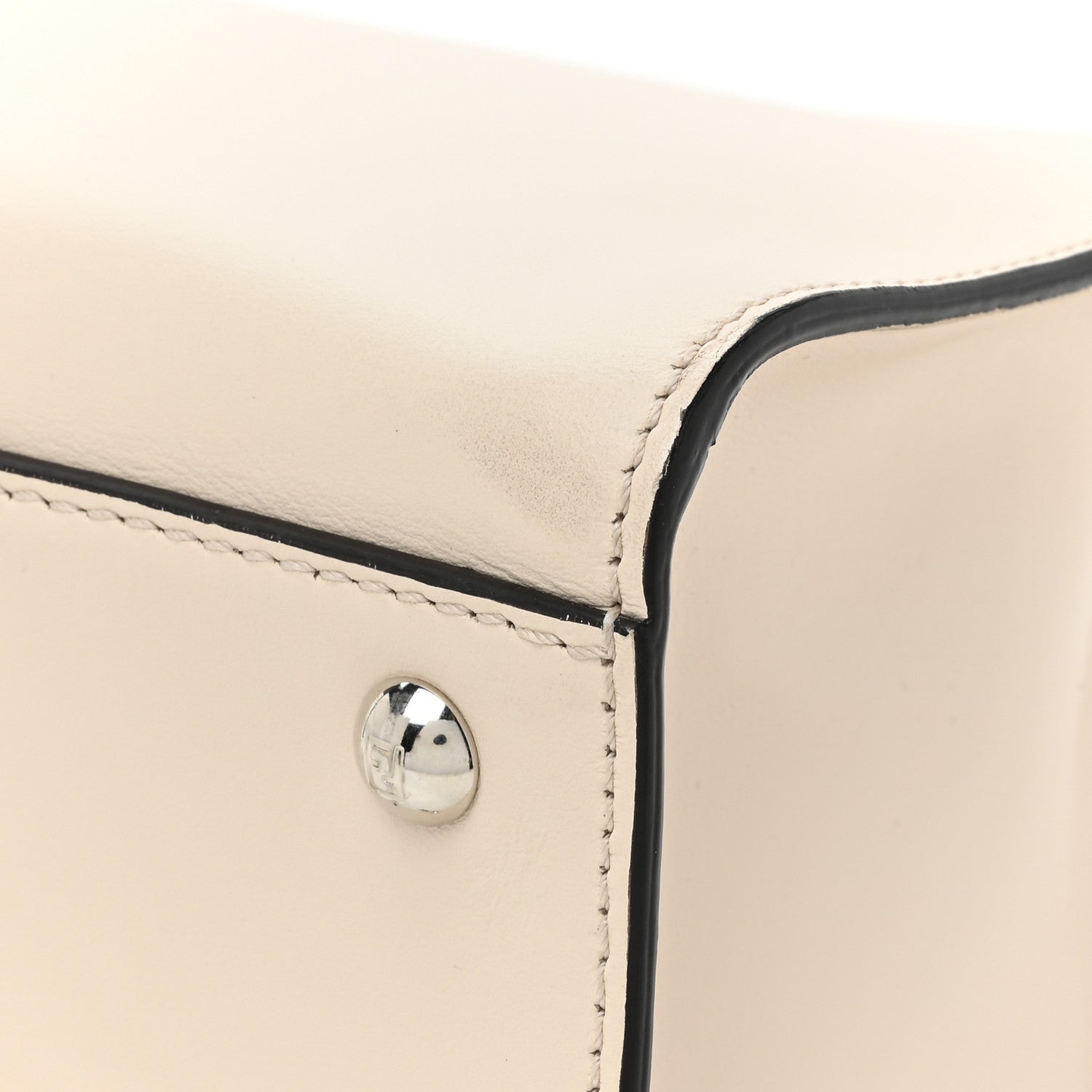 Fendi Vitello Century F is Whipstitch Bi-Color Regular Runaway Satchel Camelia Orzo Multicolor 14 of 14