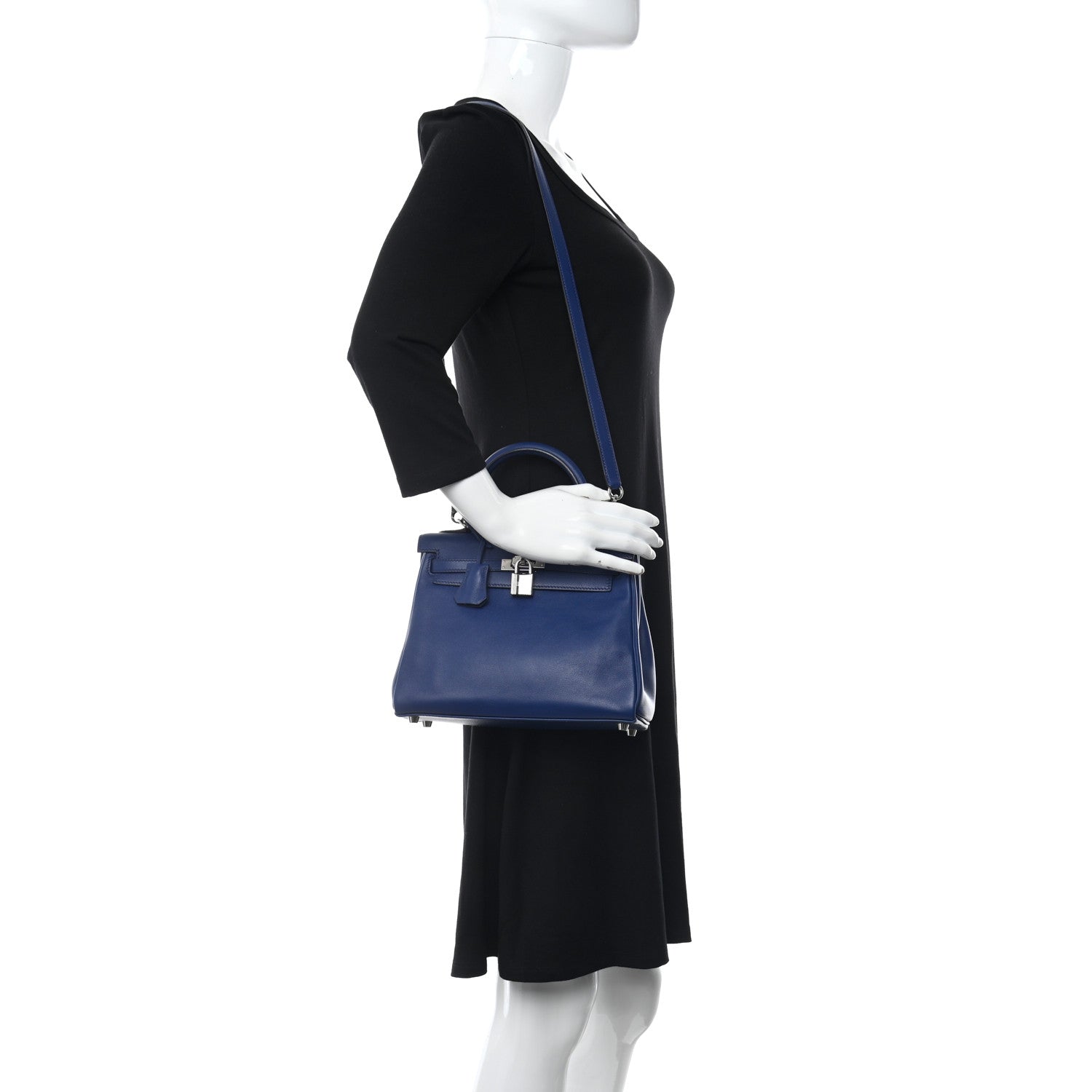 Hermes Swift Kelly Retourne 25 Bleu Saphir 2 of 12