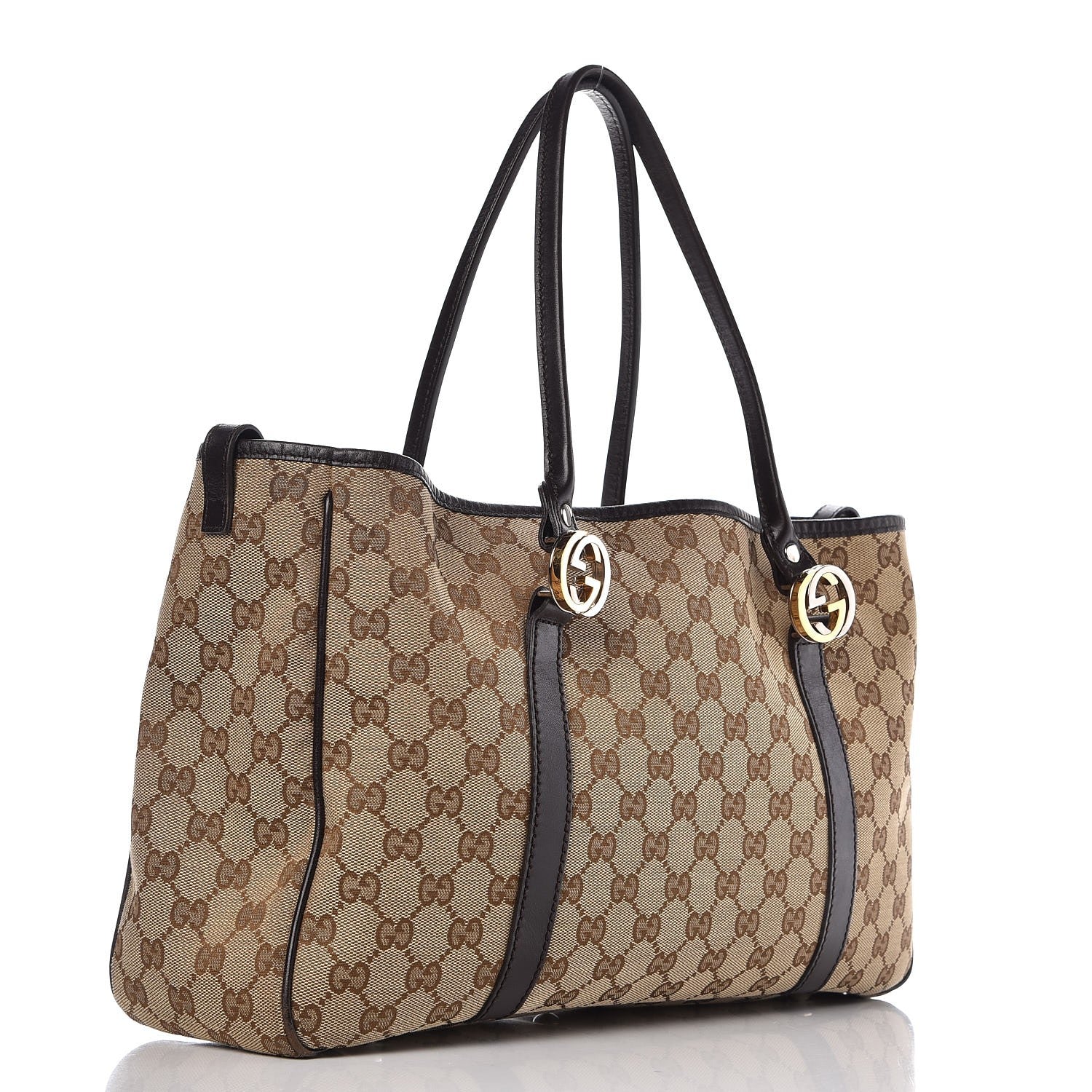 Gucci Monogram Medium Twins Tote Dark Brown 3 of 12