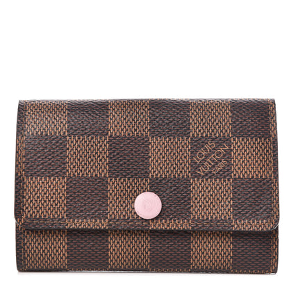 Louis Vuitton Damier Ebene Multicles 6 Key Holder Rose Ballerine 1 of 7