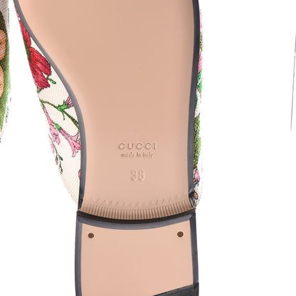 Gucci Canvas Flora Womens Princetown Slippers 38 White Multicolor 6 of 9